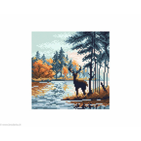 BrilliArt, kit diamant Deer in Forest (MC-056)