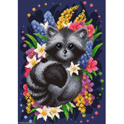 BrilliArt, kit diamant Spring raccoon (MC-066)