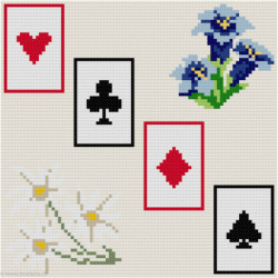 ClBroderie, tapis de carte Gentianes et Edelweiss (TDC02)