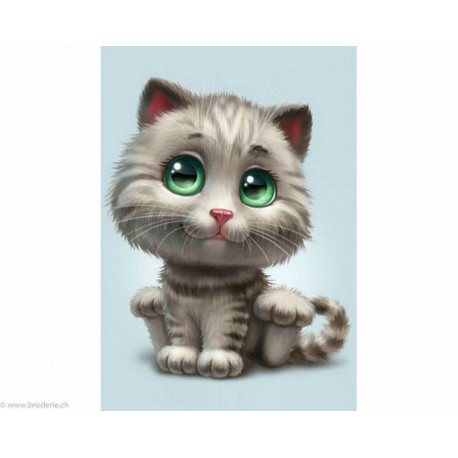 Collection d'Art, broderie diamant Green-eyed kitten (CADE4669)