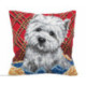 Collection d'Art, kit coussin Cute Puppy Plaid (CADE5161)