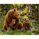 Collection d'Art, kit diamant Bear family (CADE7130)