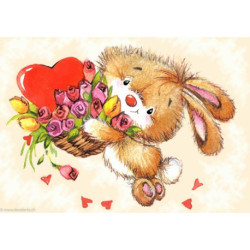 Collection d'Art, kit diamant Bunny with a heart (CADE7049)