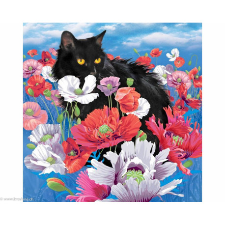 Collection d'Art, kit diamant Cat among poppies (CADE7100)