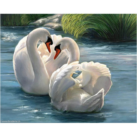Collection d'Art, kit diamant Loving swan couple (CADE7132)