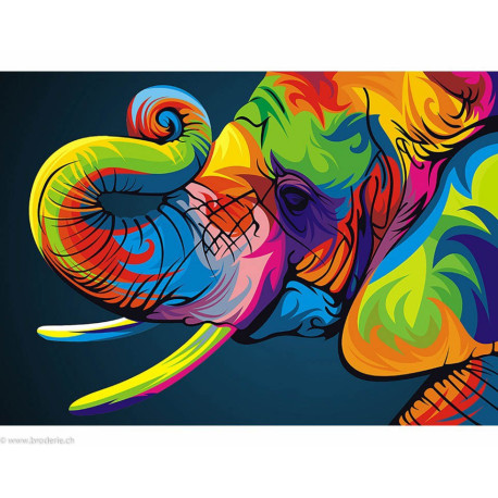 Collection d'Art, kit diamant Rainbow elephant (CADE482)