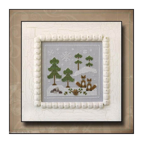 Country Cottage Needleworks, grille Snowy Foxes (CCNFF6)
