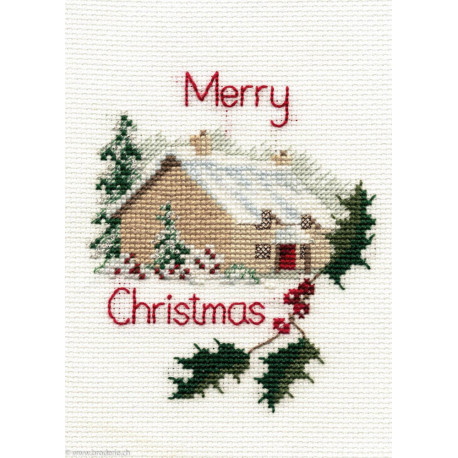 Derwentwater, kit Christmas Card - Christmas Cottage (DWCDX26)