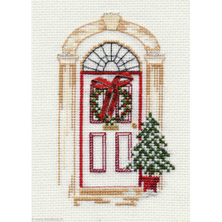 Derwentwater, kit Christmas Card - Christmas Door (DWCDX07)