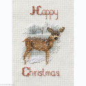 Derwentwater, kit Christmas Card - Deer in a Snowstorm (DWCDX56)