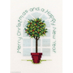 Derwentwater, kit Christmas Card - Holly Tree (DWCDX32)