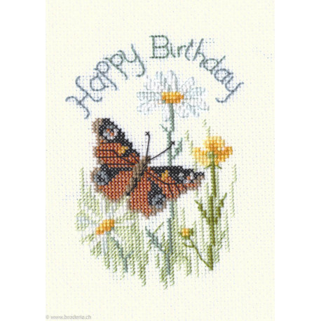 Derwentwater, kit Greeting Card - Butterfly And Daisies (DWCDG24)
