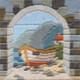 Derwentwater, kit Long Stitch - Boat Thro Archway Silken (DWSLS3)