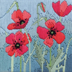 Derwentwater, kit Long Stitch - Wild Poppies (DWSLS15)