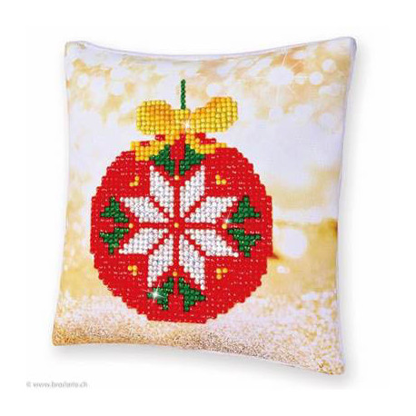 Diamond Dotz, kit diamant coussin niveau 1 - BOULE DE NOEL (DDP2021)