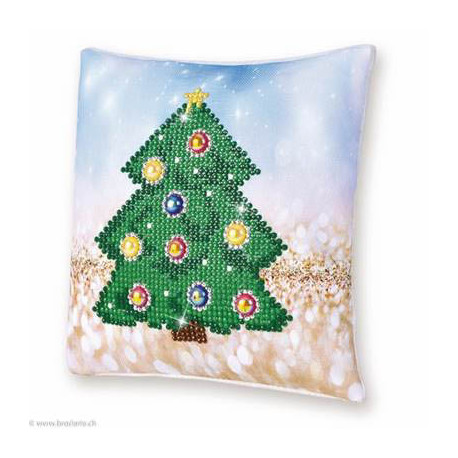 Diamond Dotz, kit diamant coussin niveau 1 - Le Sapin de Noël (DDP2036)