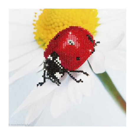 Diamond Dotz, kit diamant niveau 1- LA COCCINELLE SUR LA MARGUERITE (DD3001)