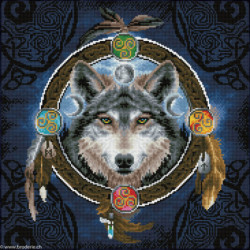 Diamond Dotz, kit diamant niveau 2 Celtic Wolf Guide (DD12049)