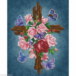 Diamond Dotz, kit diamant niveau 2 Flower Cross (DD9061)