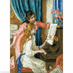 Diamond Dotz, kit diamant niveau 2 Girl's at the Piano, Renoir (DD12034)