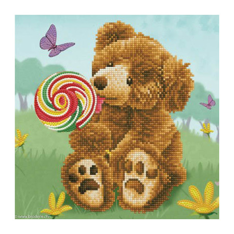 Diamond Dotz, kit diamant niveau 2 Honey Pot BearLolly Pop Lick (DD6032)