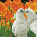 Diamond Dotz, kit diamant niveau 2 Kissing Doves (DD5077)