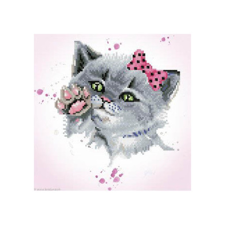 Diamond Dotz, kit diamant niveau 2 Love Eye spy Kitty (DD5059)