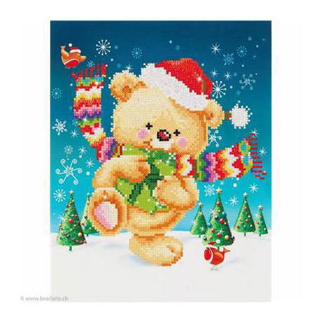 Diamond Dotz, kit diamant niveau 2- OURS DE NOEL (DD5013)