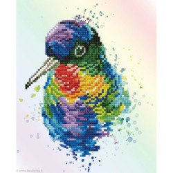 Diamond Dotz, kit diamant niveau 2 Rainbow Feathers (DD5056)