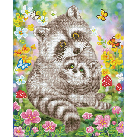 Diamond Dotz, kit diamant niveau 2 Sweet Racoons (DD9054)