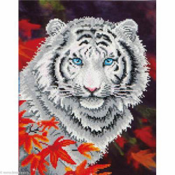 Diamond Dotz, kit diamant niveau 2- TIGRE BLANC (DD7006)