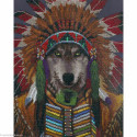 Diamond Dotz, kit diamant niveau 2 Wolf Spirit Chief (DD10053)