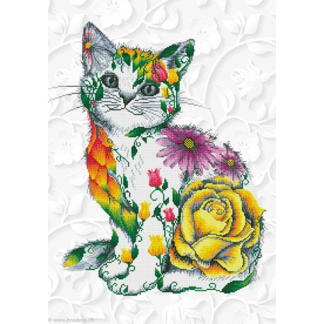 Diamond Dotz, kit diamant niveau 3 Flower Puss (DD13021)