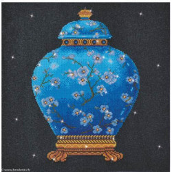 Diamond Dotz, kit diamant niveau 3- VASE CHINOIS BLEU (DD12020)