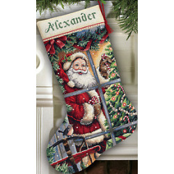 Dimensions Gold, kit Candy Cane Santa Stocking (DIM08778)