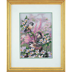 Dimensions Gold, kit Chickadees in spring (DIM06884)