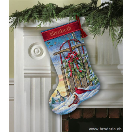 Dimensions Gold, kit Christmas Sled Stocking (DIM08819)