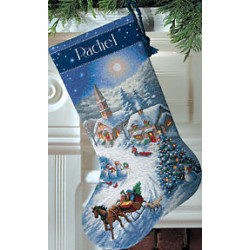 Dimensions Gold, kit Sleigh Ride at Dusk Stocking (DIM08712)