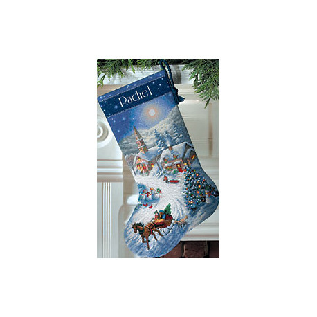 Dimensions Gold, kit Sleigh Ride at Dusk Stocking (DIM08712)