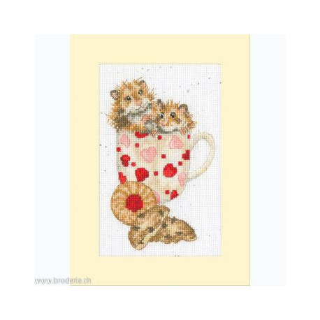 Bothy Threads, kit carte de voeux Hammy Anniversary (BOXGC44)