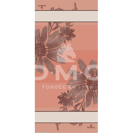 DMC, Chemin de table Flowers, corail (DMC-RS2636-10)