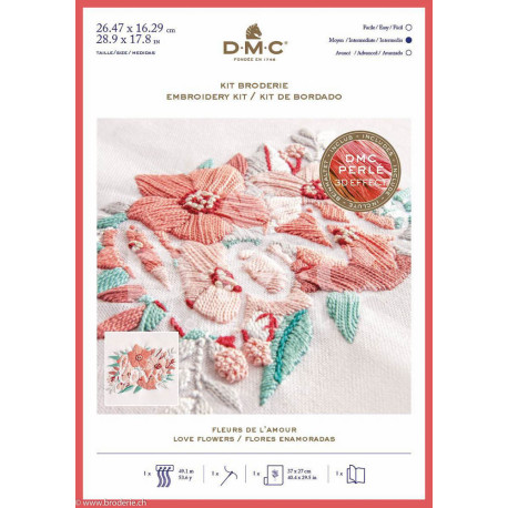DMC, kit imprimé Fleurs de l'amour (DMC-TB150)