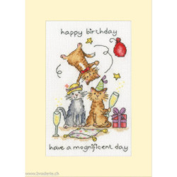 Bothy Threads, kit carte de voeux Mognificent Day (BOXGC60)