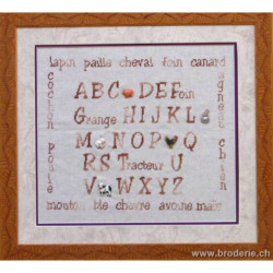 La Cigogne qui brode, grille ABC de la ferme (CIG004)