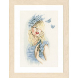 Lanarte, kit Jeune fille aux papillons bleus (LA0155691)