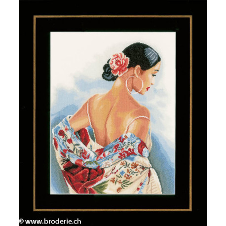 Lanarte, kit Femme à écharpe florale (LA0154991)