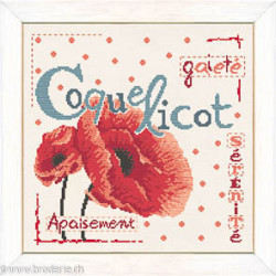 LiliPoints, Grille Côté jardin - Coquelicots (J001)