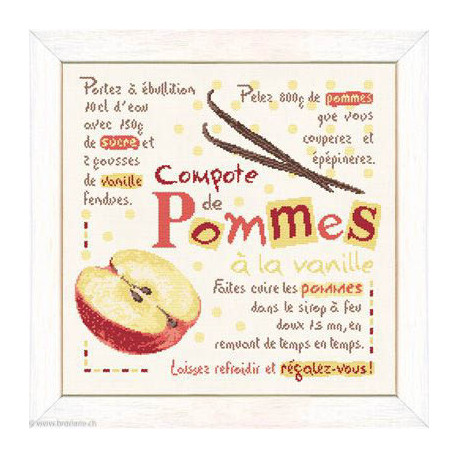 LiliPoints, Grille Gourmandise - la compote de pommes (G032)