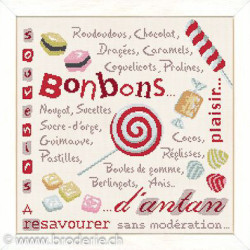 LiliPoints, Grille Gourmandise - Les bonbons (G021)