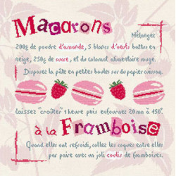 LiliPoints, Grille Gourmandise - Macarons à la framboise (G009)
